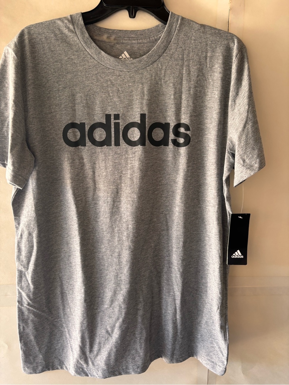 Adidas Youth XL (18/20) Heather Gray Logo Graphic Tee